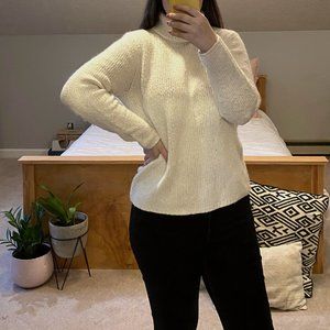 Talbots White Turtleneck Sweater